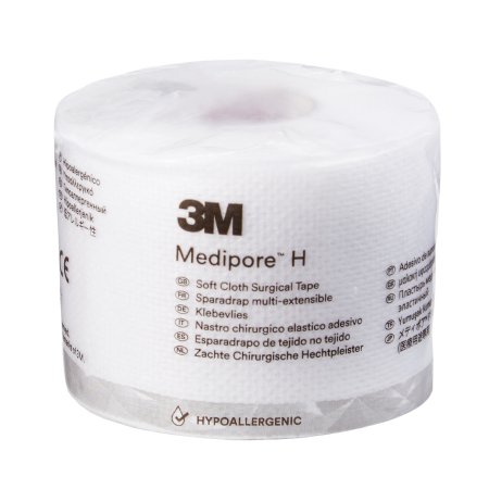 Tape Soft Cloth Surgical Medical 3M™ Medipore™ H Water Resistant Cloth 2 Inch X 10 Yard White NonSterile (1/RL 12/CS) by Solventum Corporation  ID 2862